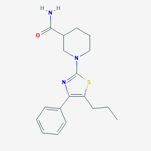 molecular formula C18H23N3OS B395395 1-(4-Phenyl-5-propyl-1,3-thiazol-2-yl)piperidine-3-carboxamide 