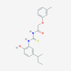 N-{[(5-sec-butyl-2-hydroxyphenyl)amino]carbonothioyl}-2-(3-methylphenoxy)acetamide