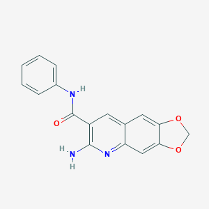 molecular formula C17H13N3O3 B395401 6-amino-N-phenyl[1,3]dioxolo[4,5-g]quinoline-7-carboxamide CAS No. 131336-38-4