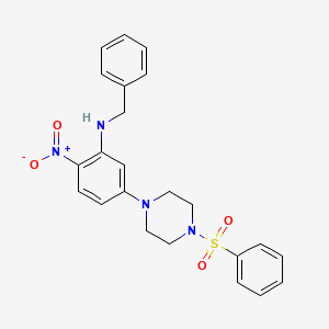 N-benzyl-2-nitro-5-[4-(phenylsulfonyl)-1-piperazinyl]aniline