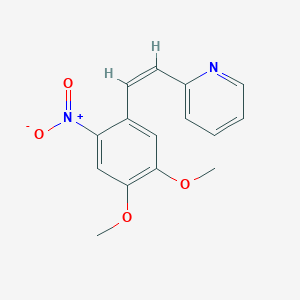 molecular formula C15H14N2O4 B395402 2-(2-{2-Nitro-4,5-dimethoxyphenyl}vinyl)pyridine 