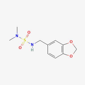 molecular formula C10H14N2O4S B3954023 N'-(1,3-benzodioxol-5-ylmethyl)-N,N-dimethylsulfamide 