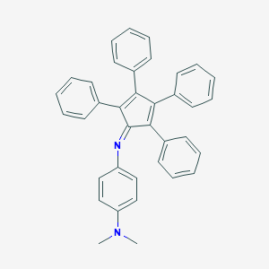 molecular formula C37H30N2 B395403 N~1~,N~1~-dimethyl-N~4~-(2,3,4,5-tetraphenyl-2,4-cyclopentadien-1-ylidene)-1,4-benzenediamine 