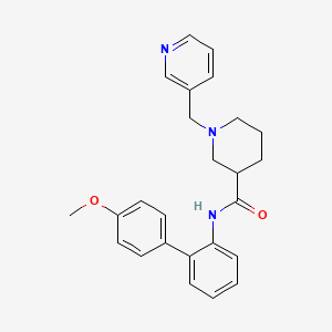 molecular formula C25H27N3O2 B3954037 N-(4'-methoxy-2-biphenylyl)-1-(3-pyridinylmethyl)-3-piperidinecarboxamide 