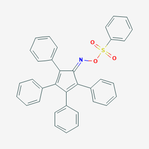 molecular formula C35H25NO3S B395405 2,3,4,5-tetraphenyl-2,4-cyclopentadien-1-one O-(phenylsulfonyl)oxime 