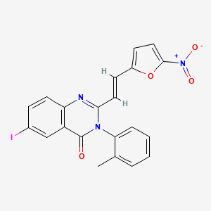 6-iodo-3-(2-methylphenyl)-2-[2-(5-nitro-2-furyl)vinyl]-4(3H)-quinazolinone