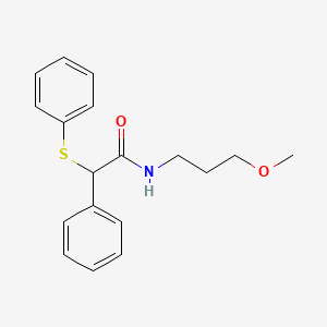 molecular formula C18H21NO2S B3954096 N-(3-methoxypropyl)-2-phenyl-2-(phenylthio)acetamide 