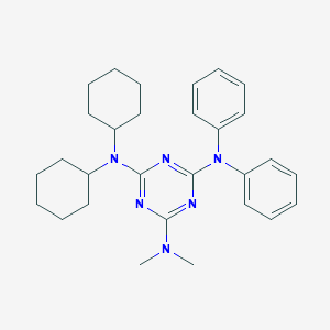 N~2~,N~2~-dicyclohexyl-N~4~,N~4~-dimethyl-N~6~,N~6~-diphenyl-1,3,5-triazine-2,4,6-triamine