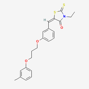 3-ethyl-5-{3-[3-(3-methylphenoxy)propoxy]benzylidene}-2-thioxo-1,3-thiazolidin-4-one