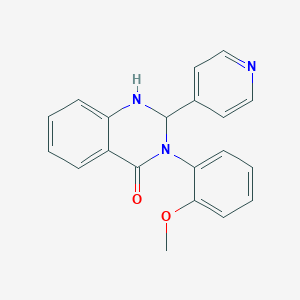 molecular formula C20H17N3O2 B395413 3-(2-Methoxy-phenyl)-2-pyridin-4-yl-2,3-dihydro-1H-quinazolin-4-one 