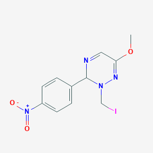 molecular formula C11H11IN4O3 B395416 2-(iodomethyl)-6-methoxy-3-(4-nitrophenyl)-3H-1,2,4-triazine 