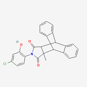 molecular formula C25H18ClNO3 B3954162 17-(4-chloro-2-hydroxyphenyl)-15-methyl-17-azapentacyclo[6.6.5.0~2,7~.0~9,14~.0~15,19~]nonadeca-2,4,6,9,11,13-hexaene-16,18-dione 