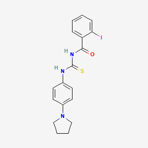 2-iodo-N-({[4-(1-pyrrolidinyl)phenyl]amino}carbonothioyl)benzamide