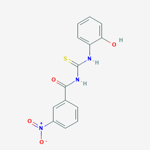 molecular formula C14H11N3O4S B3954188 N-{[(2-hydroxyphenyl)amino]carbonothioyl}-3-nitrobenzamide 