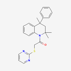 2,2,4-trimethyl-4-phenyl-1-[(2-pyrimidinylthio)acetyl]-1,2,3,4-tetrahydroquinoline