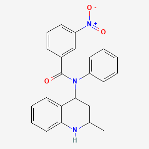 molecular formula C23H21N3O3 B3954199 N-(2-methyl-1,2,3,4-tetrahydro-4-quinolinyl)-3-nitro-N-phenylbenzamide 