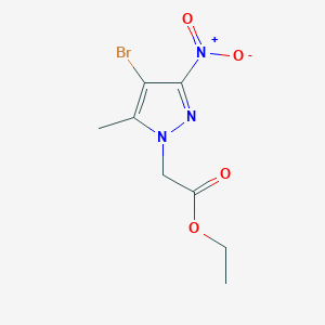 molecular formula C8H10BrN3O4 B395421 ethyl (4-bromo-5-methyl-3-nitro-1H-pyrazol-1-yl)acetate CAS No. 351992-36-4
