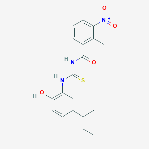 molecular formula C19H21N3O4S B3954219 N-{[(5-sec-butyl-2-hydroxyphenyl)amino]carbonothioyl}-2-methyl-3-nitrobenzamide 