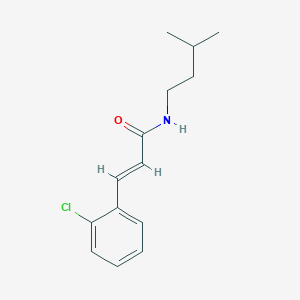 molecular formula C14H18ClNO B3954224 3-(2-chlorophenyl)-N-(3-methylbutyl)acrylamide 