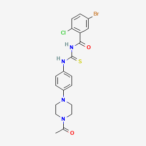 molecular formula C20H20BrClN4O2S B3954226 N-({[4-(4-acetyl-1-piperazinyl)phenyl]amino}carbonothioyl)-5-bromo-2-chlorobenzamide 