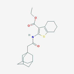 molecular formula C23H31NO3S B395424 Ethyl 2-[(1-adamantylacetyl)amino]-4,5,6,7-tetrahydro-1-benzothiophene-3-carboxylate CAS No. 304691-42-7