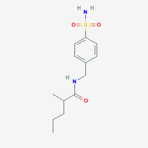 molecular formula C13H20N2O3S B3954248 N-[4-(aminosulfonyl)benzyl]-2-methylpentanamide 