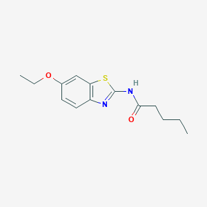 molecular formula C14H18N2O2S B395425 N-(6-ethoxy-1,3-benzothiazol-2-yl)pentanamide CAS No. 313275-25-1