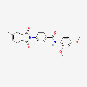 N-(2,4-dimethoxyphenyl)-4-(5-methyl-1,3-dioxo-1,3,3a,4,7,7a-hexahydro-2H-isoindol-2-yl)benzamide