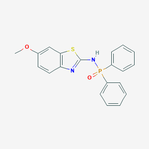 molecular formula C20H17N2O2PS B395426 N-(6-methoxy-1,3-benzothiazol-2-yl)-P,P-diphenylphosphinic amide 
