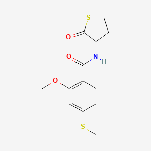 2-methoxy-4-(methylthio)-N-(2-oxotetrahydro-3-thienyl)benzamide