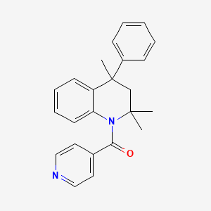 molecular formula C24H24N2O B3954266 1-isonicotinoyl-2,2,4-trimethyl-4-phenyl-1,2,3,4-tetrahydroquinoline 