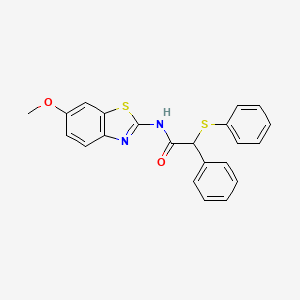 N-(6-methoxy-1,3-benzothiazol-2-yl)-2-phenyl-2-(phenylthio)acetamide