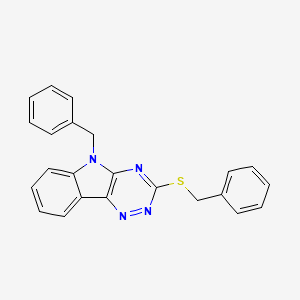 molecular formula C23H18N4S B3954275 5-benzyl-3-(benzylthio)-5H-[1,2,4]triazino[5,6-b]indole 