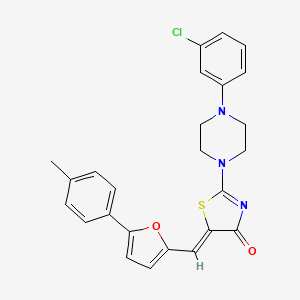 2-[4-(3-chlorophenyl)-1-piperazinyl]-5-{[5-(4-methylphenyl)-2-furyl]methylene}-1,3-thiazol-4(5H)-one