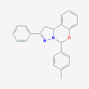 molecular formula C23H20N2O B395436 5-(4-Methylphenyl)-2-phenyl-1,10b-dihydropyrazolo[1,5-c][1,3]benzoxazine CAS No. 298194-38-4