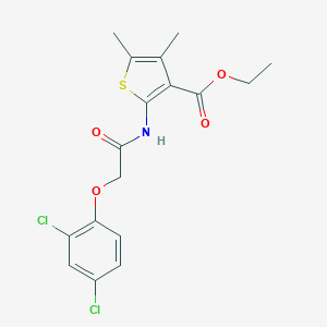 molecular formula C17H17Cl2NO4S B395437 Ethyl 2-{[(2,4-dichlorophenoxy)acetyl]amino}-4,5-dimethyl-3-thiophenecarboxylate 