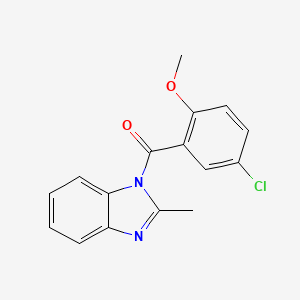 molecular formula C16H13ClN2O2 B3954383 1-(5-chloro-2-methoxybenzoyl)-2-methyl-1H-benzimidazole 