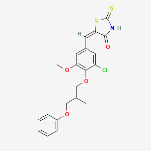 5-[3-chloro-5-methoxy-4-(2-methyl-3-phenoxypropoxy)benzylidene]-2-thioxo-1,3-thiazolidin-4-one