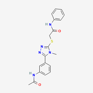 2-({5-[3-(acetylamino)phenyl]-4-methyl-4H-1,2,4-triazol-3-yl}thio)-N-phenylacetamide