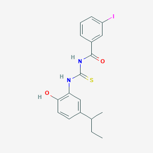 N-{[(5-sec-butyl-2-hydroxyphenyl)amino]carbonothioyl}-3-iodobenzamide