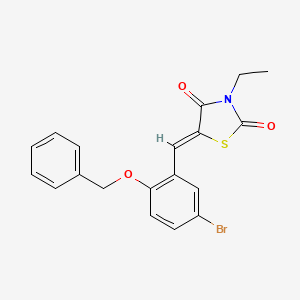 5-[2-(benzyloxy)-5-bromobenzylidene]-3-ethyl-1,3-thiazolidine-2,4-dione