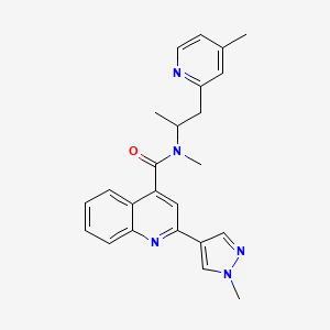 N-methyl-N-[1-methyl-2-(4-methylpyridin-2-yl)ethyl]-2-(1-methyl-1H-pyrazol-4-yl)quinoline-4-carboxamide