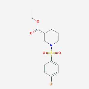 molecular formula C14H18BrNO4S B3954435 ethyl 1-[(4-bromophenyl)sulfonyl]-3-piperidinecarboxylate 