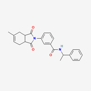 3-(5-methyl-1,3-dioxo-1,3,3a,4,7,7a-hexahydro-2H-isoindol-2-yl)-N-(1-phenylethyl)benzamide