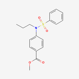 molecular formula C17H19NO4S B3954453 methyl 4-[(phenylsulfonyl)(propyl)amino]benzoate 