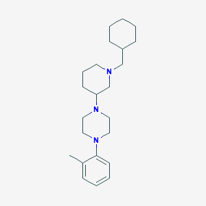 molecular formula C23H37N3 B3954465 1-[1-(cyclohexylmethyl)-3-piperidinyl]-4-(2-methylphenyl)piperazine 