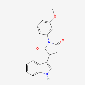 molecular formula C19H16N2O3 B3954492 3-(1H-indol-3-yl)-1-(3-methoxyphenyl)-2,5-pyrrolidinedione 