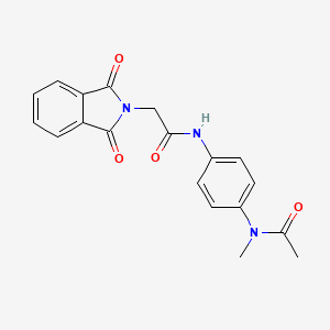 molecular formula C19H17N3O4 B3954522 N-{4-[acetyl(methyl)amino]phenyl}-2-(1,3-dioxo-1,3-dihydro-2H-isoindol-2-yl)acetamide 