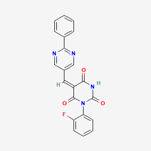 1-(2-fluorophenyl)-5-[(2-phenyl-5-pyrimidinyl)methylene]-2,4,6(1H,3H,5H)-pyrimidinetrione