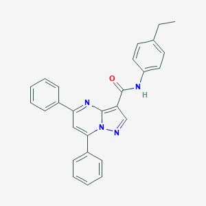 molecular formula C27H22N4O B395456 N-(4-ethylphenyl)-5,7-diphenylpyrazolo[1,5-a]pyrimidine-3-carboxamide 
